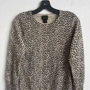 New Magaschoni Cashmere Animal Print Sweater Small